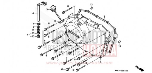 PANNEAU CARTER-MOTEUR D. XRV650J de 1988